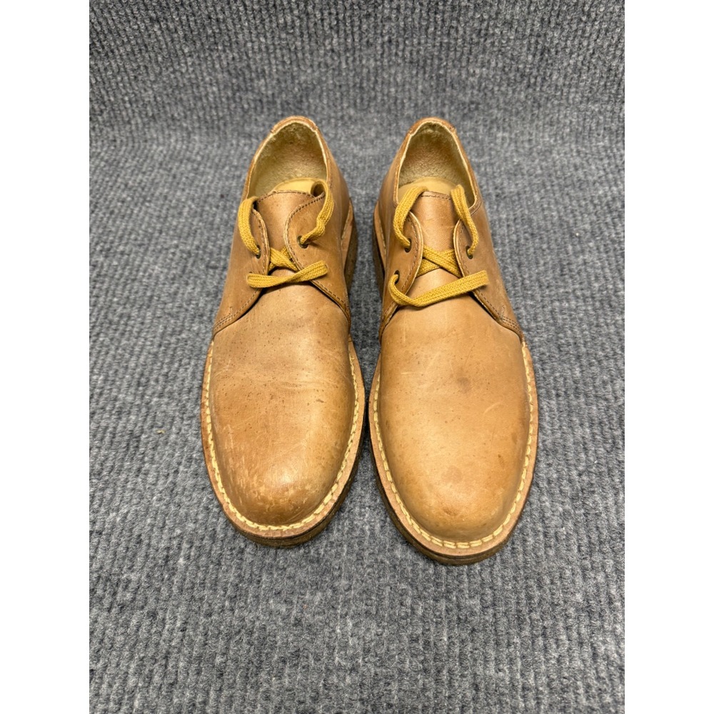 LL Bean‎ Mens Leather Oxford Shoes Tan Lace Up Low Top Made in USA Brown